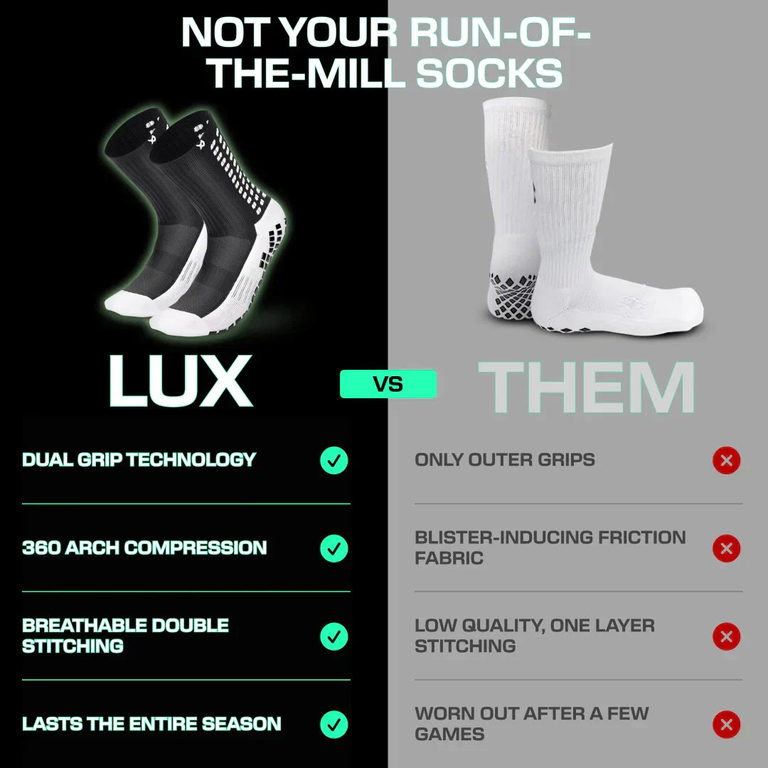 Luxsports - Football Grip Socks - Black