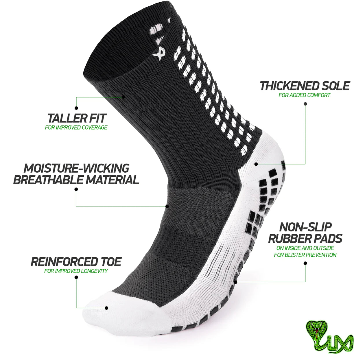 Luxsports football gripsocks - White