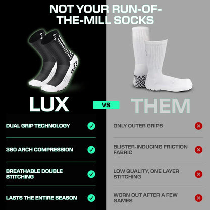 Luxsports - Football Grip Socks - Black